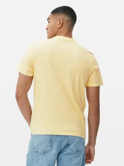 Tops Und T-Shirts|Primark T-Shirt Im Regular-Fit Mit Rundhalsausschnitt Gelb