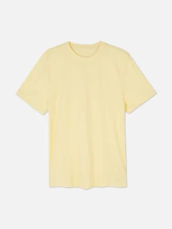 Tops Und T-Shirts|Primark T-Shirt Im Regular-Fit Mit Rundhalsausschnitt Gelb