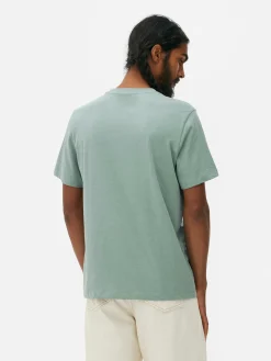 Tops Und T-Shirts|Primark T-Shirt Im Regular-Fit Mit Rundhalsausschnitt Türkis