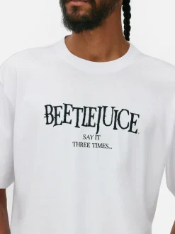 Beetlejuice|Halloween Alle|Primark T-Shirt Mit „Beetlejuice“ Motiv Weiß