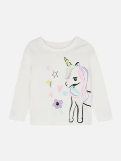 Tops Und T-Shirts|Primark T-Shirt Mit Einhorn-Grafik Weiß