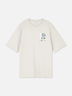 Tops Und T-Shirts|Primark T-Shirt Mit Floralem Tokio-Print Ecrufarben