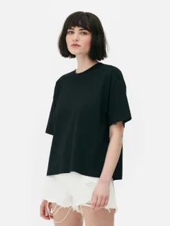 Tops Und T-Shirts|Primark T-Shirt Mit Geradem Schnitt Schwarz