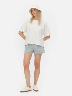 Tops Und T-Shirts|Primark T-Shirt Mit Geradem Schnitt Weiß