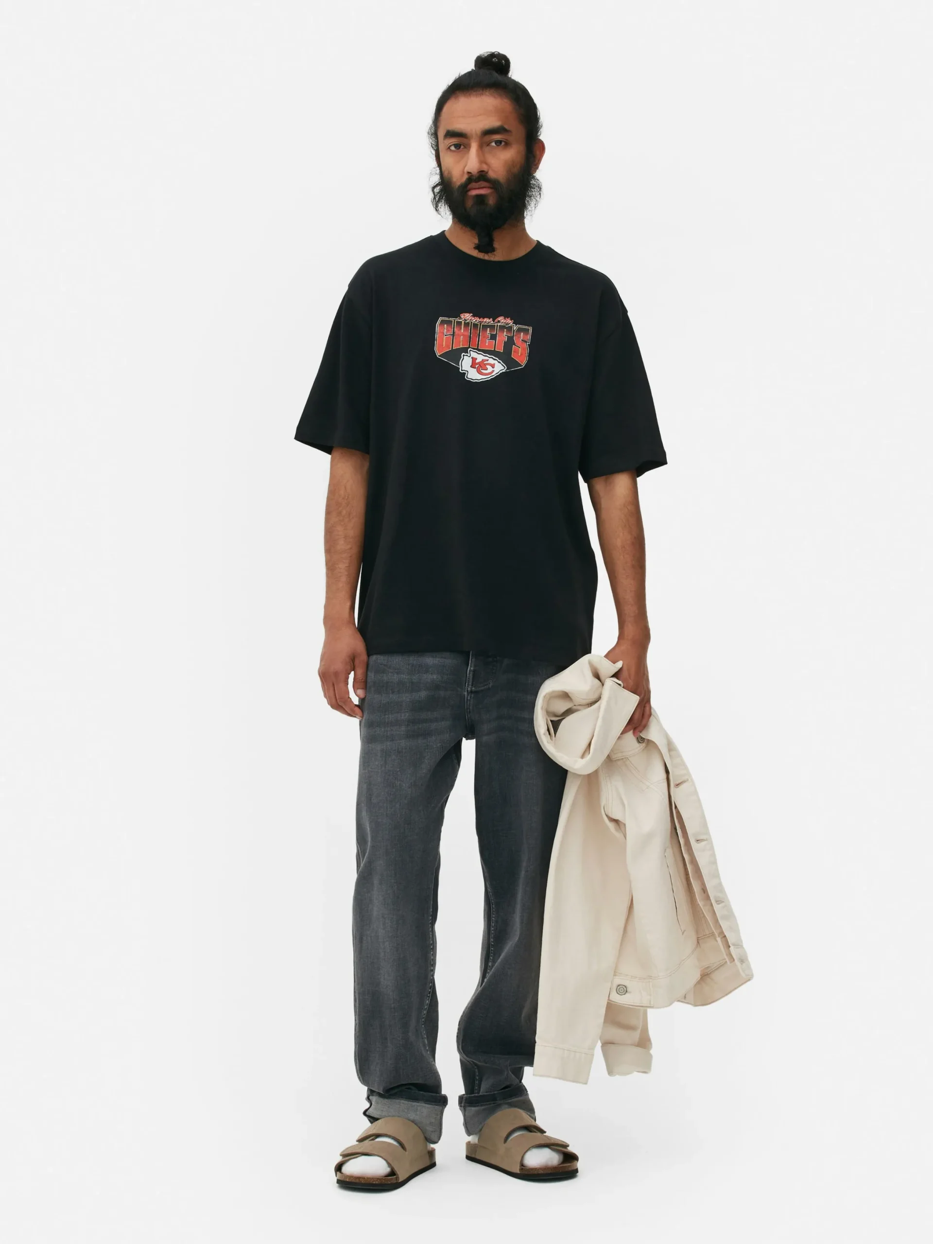 Grafik-T-Shirts Und -Sweatshirts|Tops Und T-Shirts|Primark T-Shirt Mit „NFL Kansas City Chiefs“ Grafik Schwarz