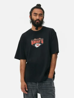 Grafik-T-Shirts Und -Sweatshirts|Tops Und T-Shirts|Primark T-Shirt Mit „NFL Kansas City Chiefs“ Grafik Schwarz