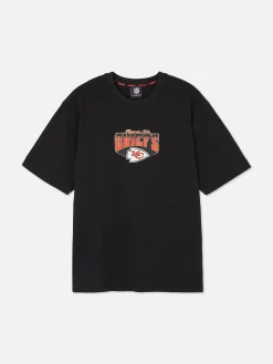 Grafik-T-Shirts Und -Sweatshirts|Tops Und T-Shirts|Primark T-Shirt Mit „NFL Kansas City Chiefs“ Grafik Schwarz