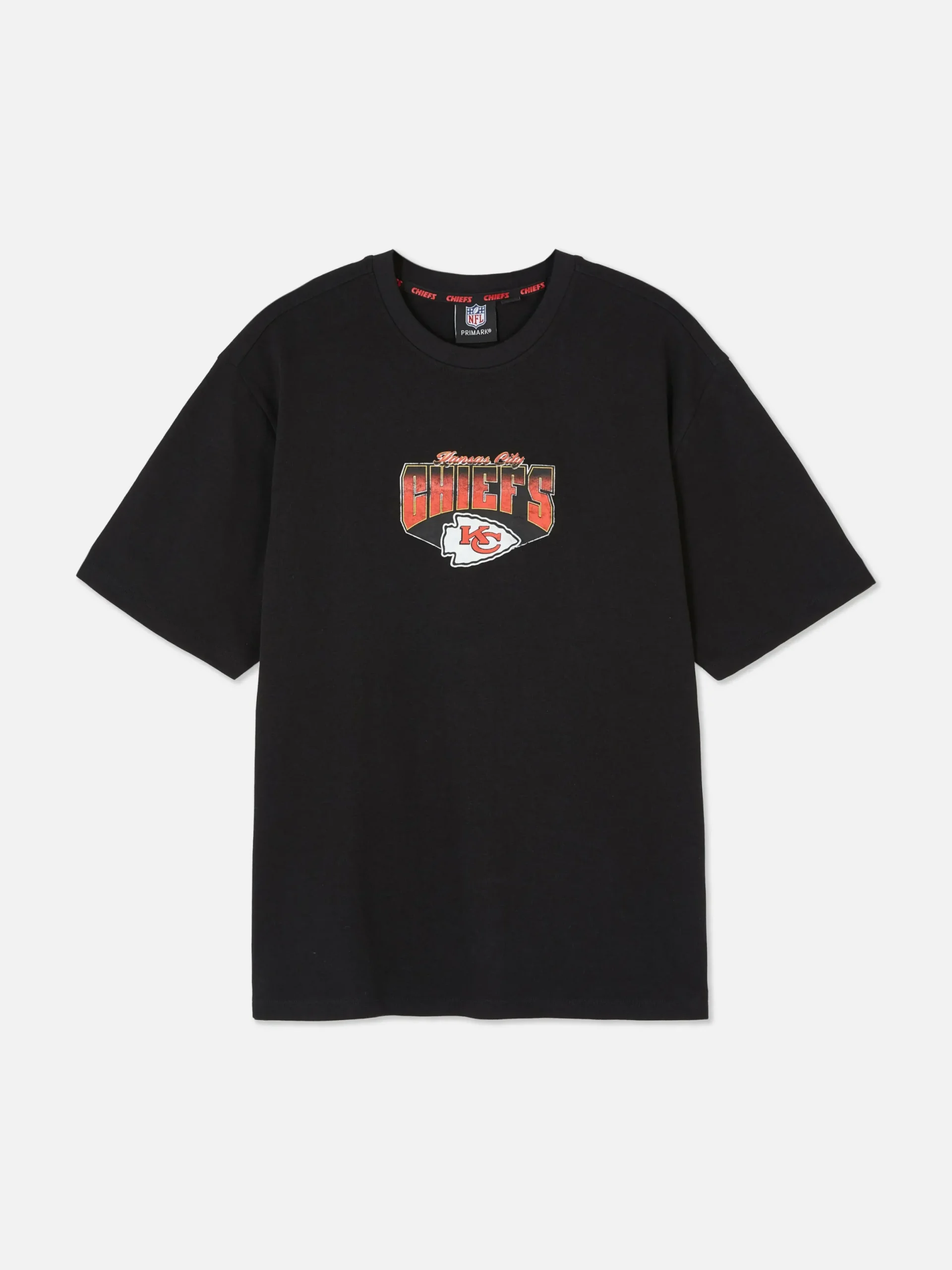 Grafik-T-Shirts Und -Sweatshirts|Tops Und T-Shirts|Primark T-Shirt Mit „NFL Kansas City Chiefs“ Grafik Schwarz