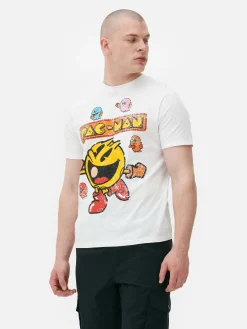 Tops Und T-Shirts|Primark T-Shirt Mit „Pac-Man“ Grafik Weiß