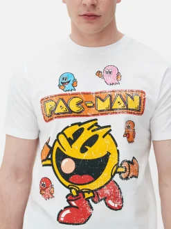 Tops Und T-Shirts|Primark T-Shirt Mit „Pac-Man“ Grafik Weiß