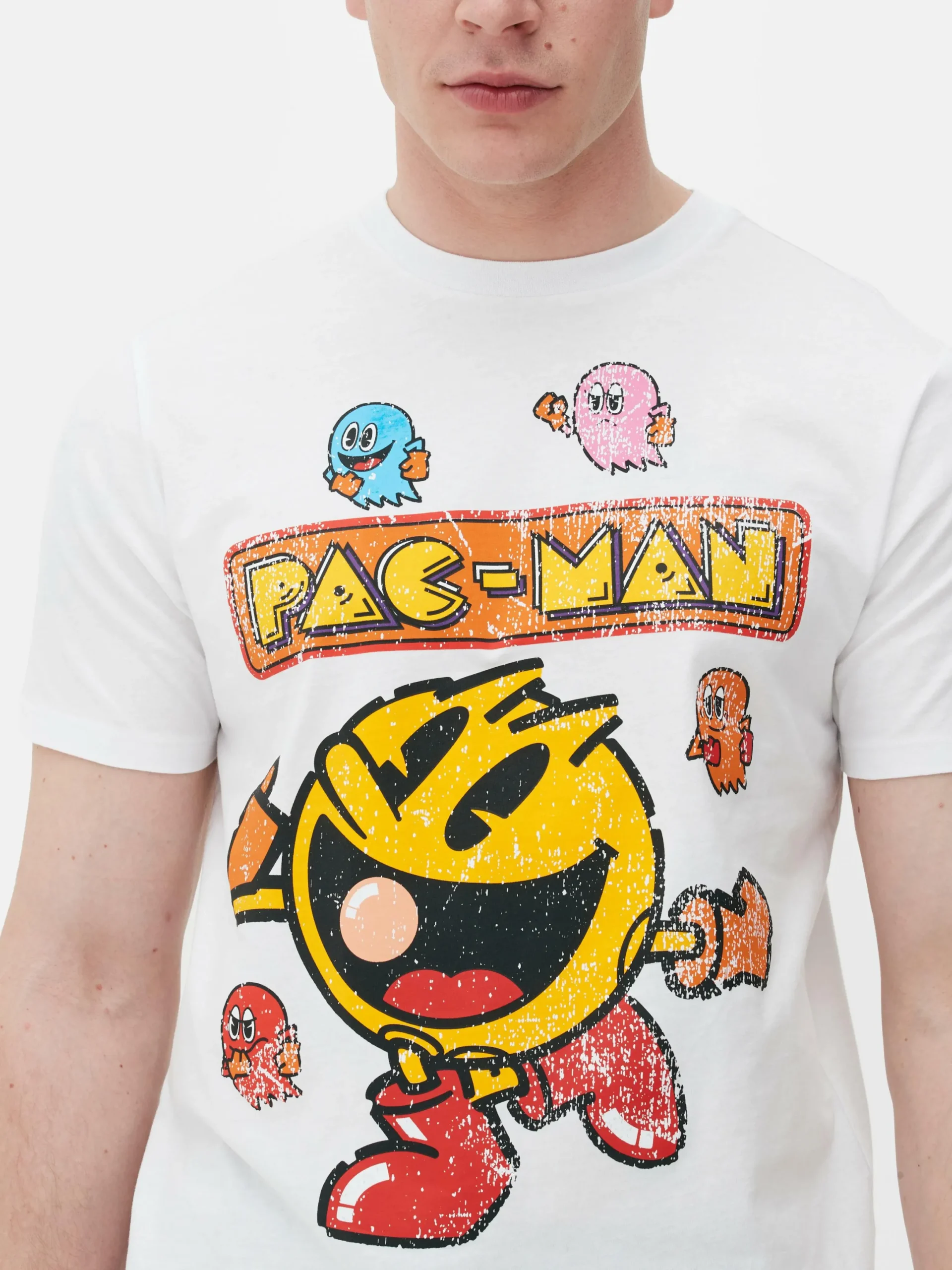 Tops Und T-Shirts|Primark T-Shirt Mit „Pac-Man“ Grafik Weiß