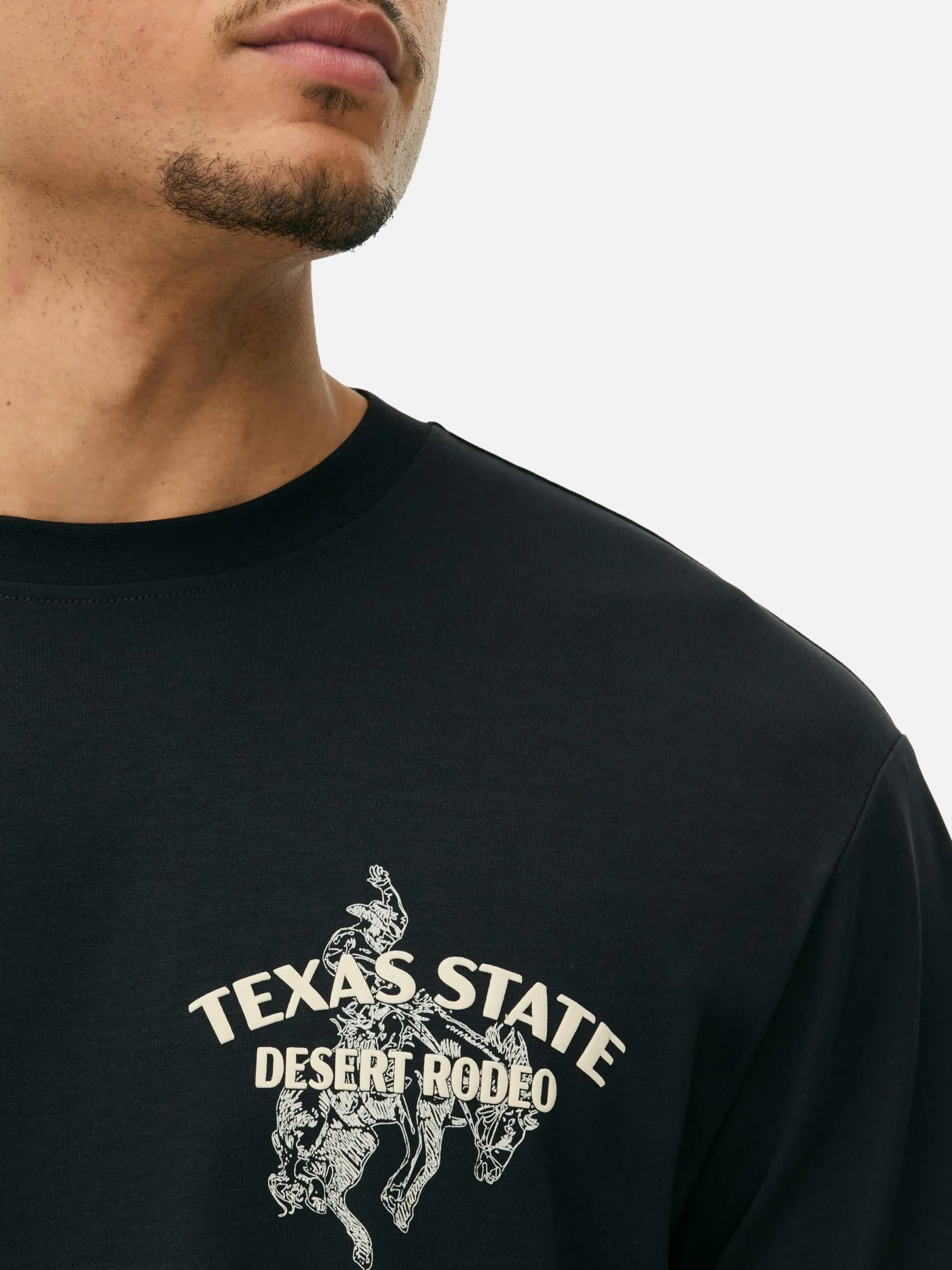 Tops Und T-Shirts|Primark T-Shirt Mit Rodeo-Print Schwarz