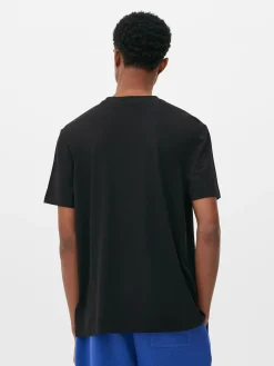 Tops Und T-Shirts|Primark T-Shirt Mit Rundhalsausschnitt In Regulärer Passform Schwarz