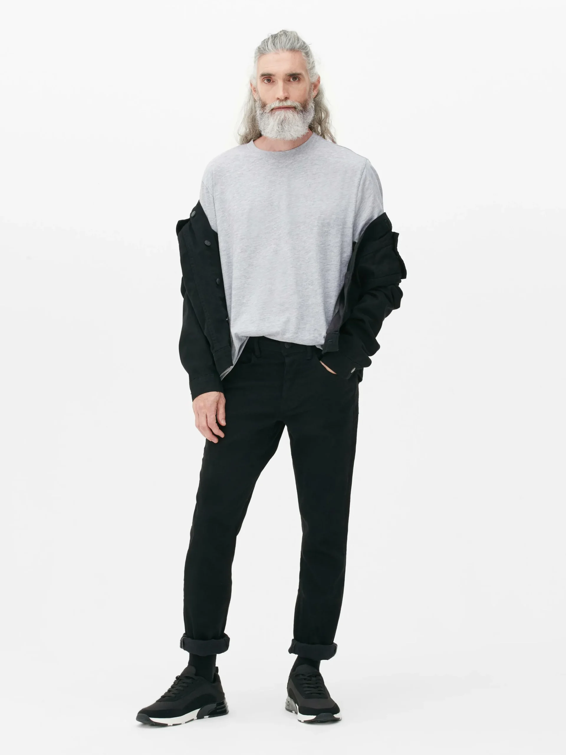 Tops Und T-Shirts|Primark T-Shirt Mit Rundhalsausschnitt Im Regular Fit Grau meliert