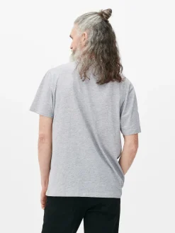 Tops Und T-Shirts|Primark T-Shirt Mit Rundhalsausschnitt Im Regular Fit Grau meliert
