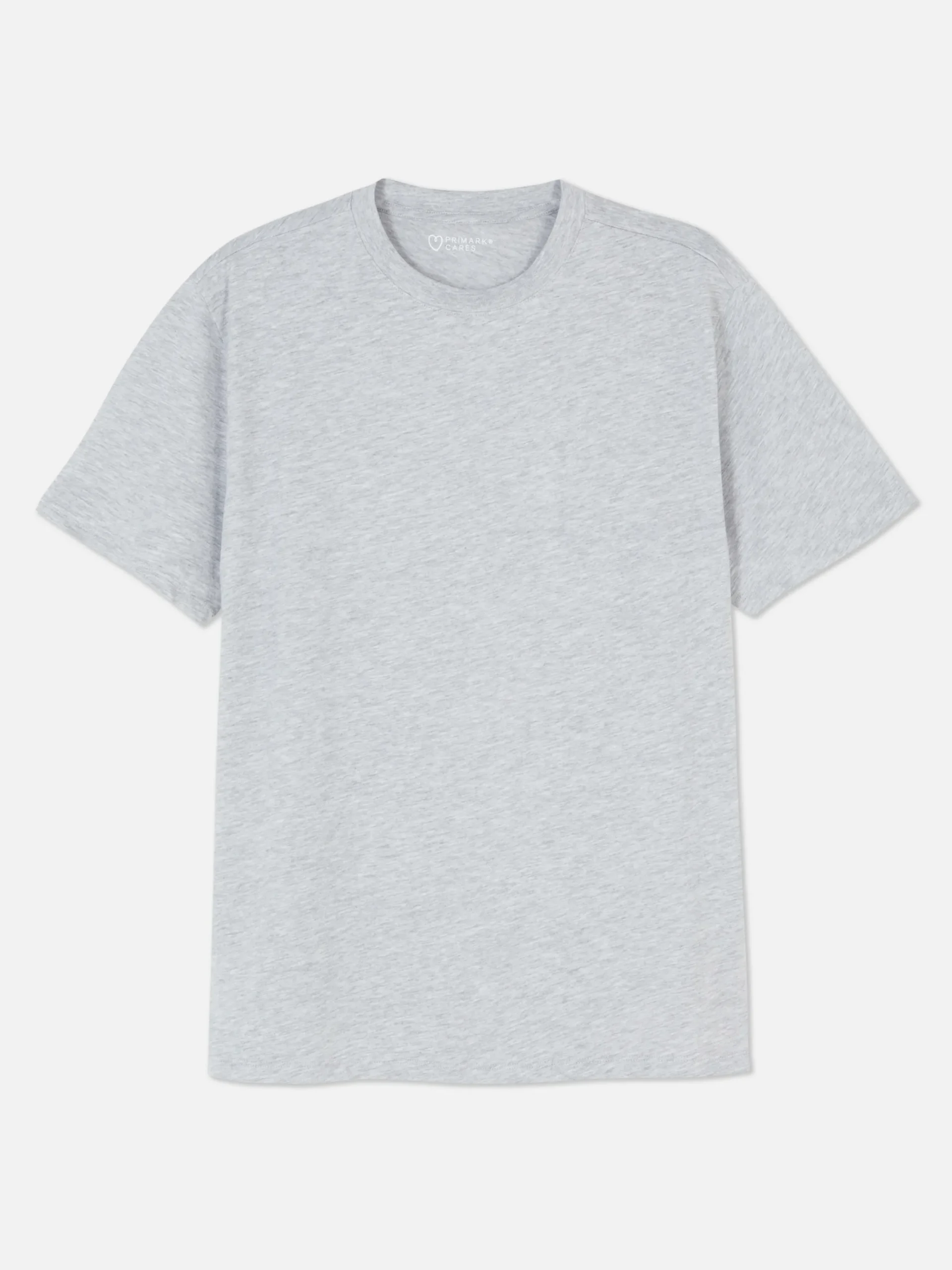 Tops Und T-Shirts|Primark T-Shirt Mit Rundhalsausschnitt Im Regular Fit Grau meliert