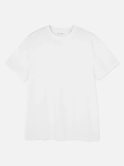Tops Und T-Shirts|Primark T-Shirt Mit Rundhalsausschnitt In Regulärer Passform Weiß