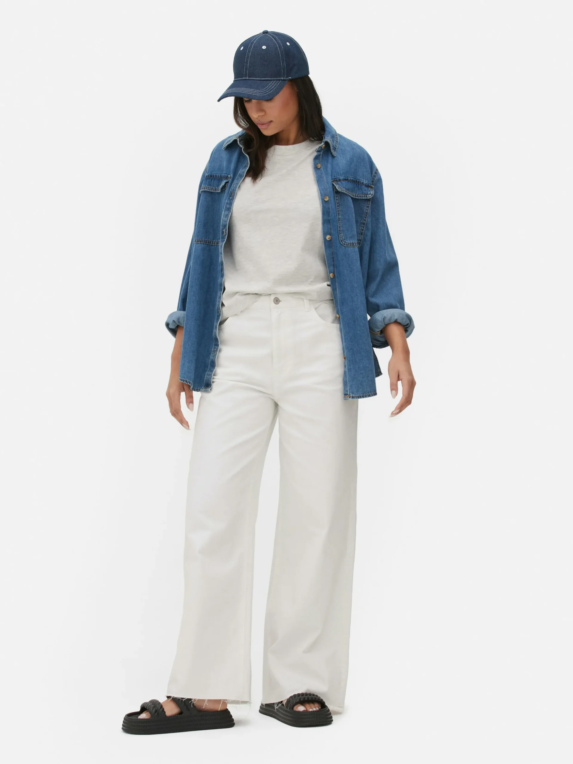 Tops Und T-Shirts|Primark T-Shirt Mit Rundhalsausschnitt Grau meliert