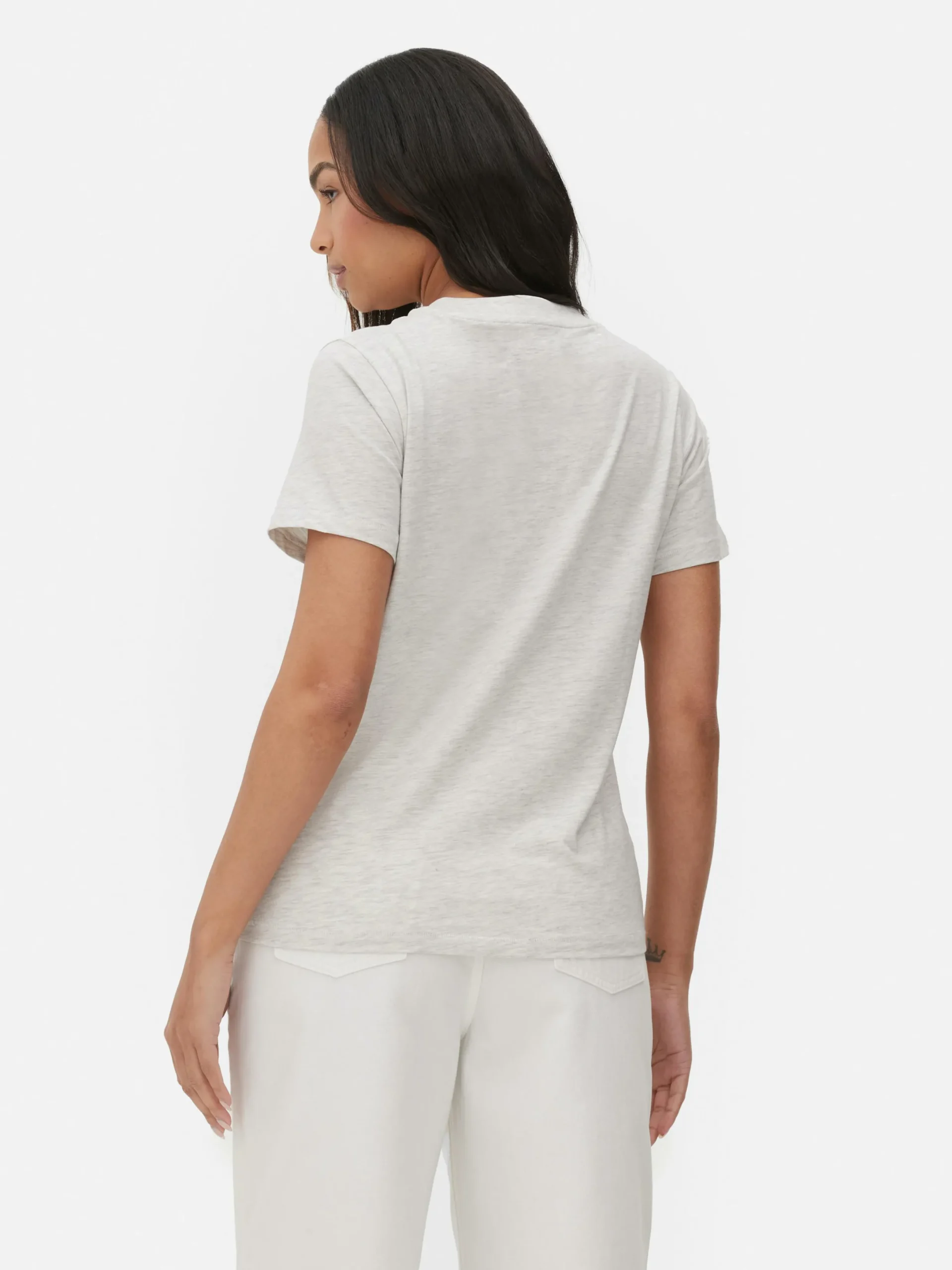 Tops Und T-Shirts|Primark T-Shirt Mit Rundhalsausschnitt Grau meliert