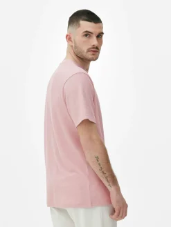 Tops Und T-Shirts|Primark T-Shirt Mit Rundhalsausschnitt Und Waffelmuster Rosa