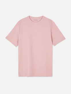 Tops Und T-Shirts|Primark T-Shirt Mit Rundhalsausschnitt Und Waffelmuster Rosa