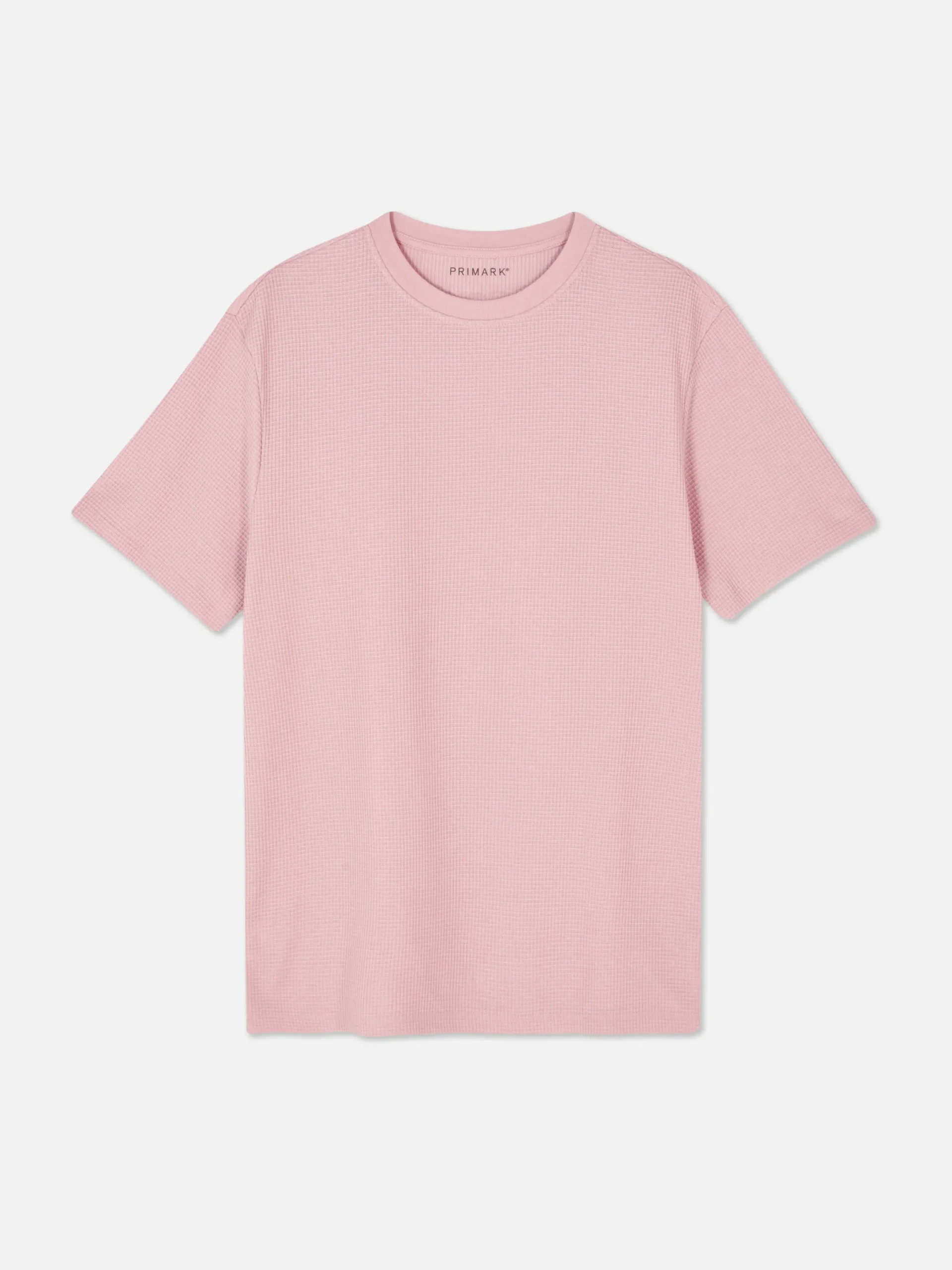 Tops Und T-Shirts|Primark T-Shirt Mit Rundhalsausschnitt Und Waffelmuster Rosa