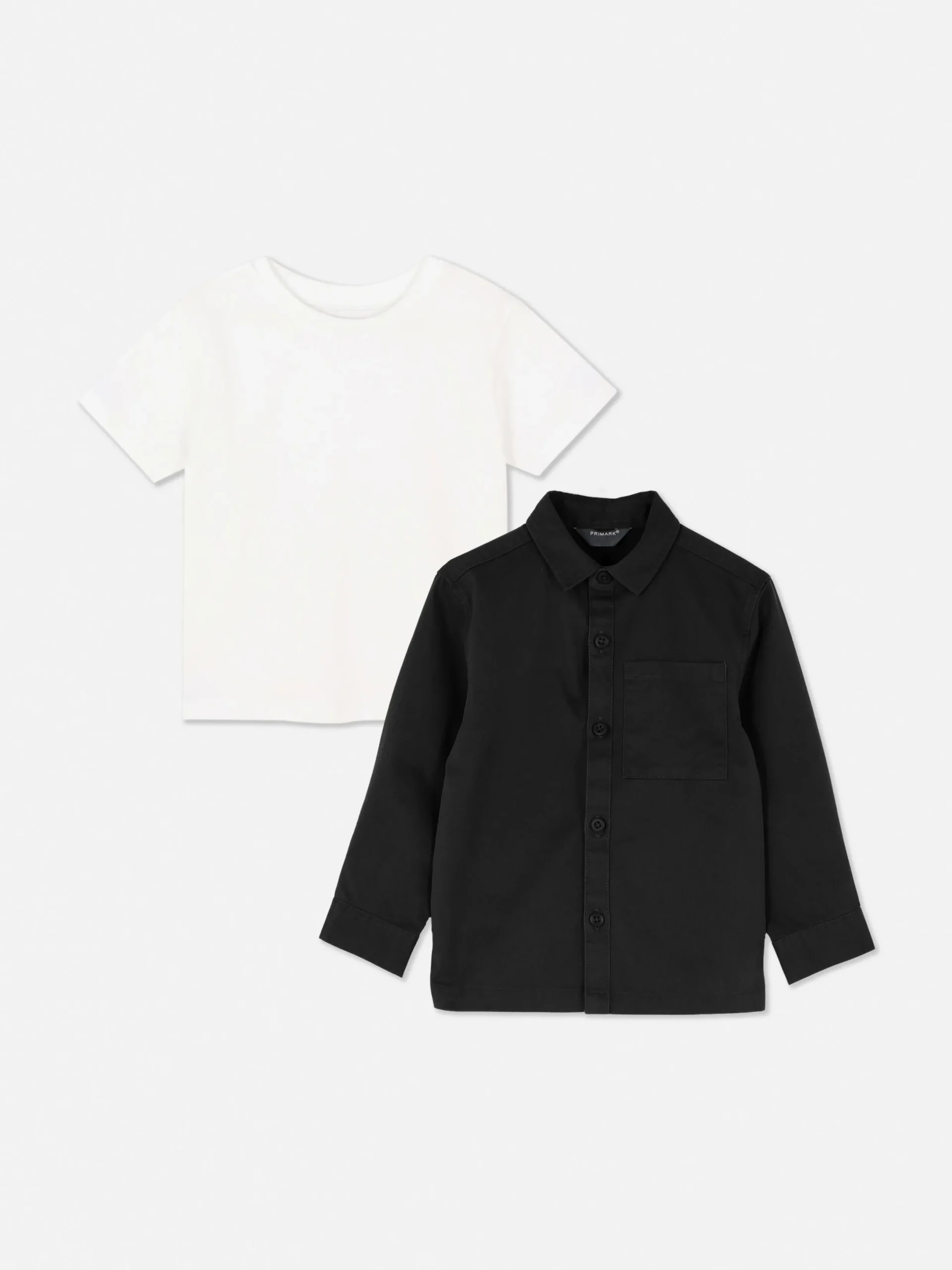 Tops Und T-Shirts|Primark T-Shirt Und Langarmhemd Im Set Schwarz