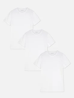Tops Und T-Shirts|Primark T-Shirts Mit Rundhalsausschnitt, 3er-Pack Weiß