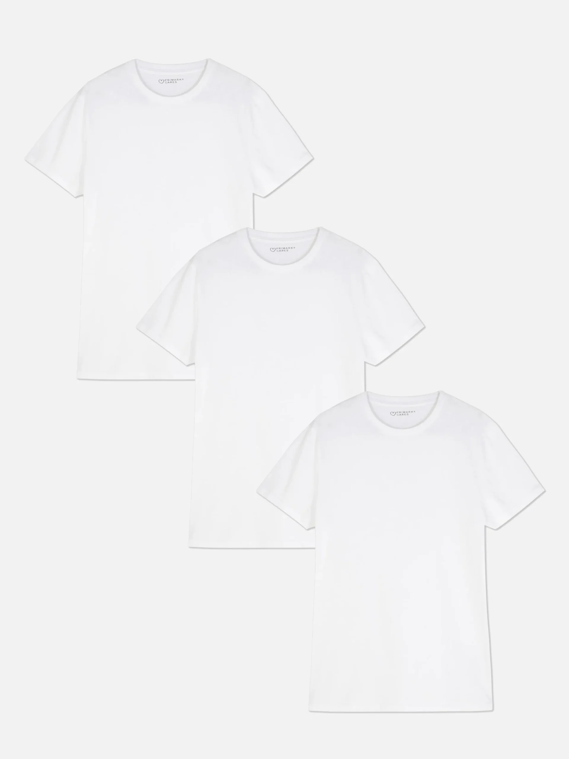 Tops Und T-Shirts|Primark T-Shirts Mit Rundhalsausschnitt, 3er-Pack Weiß