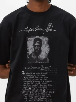 Grafik-T-Shirts Und -Sweatshirts|Tops Und T-Shirts|Primark „Tupac“ T-Shirt Mit Grafik Schwarz