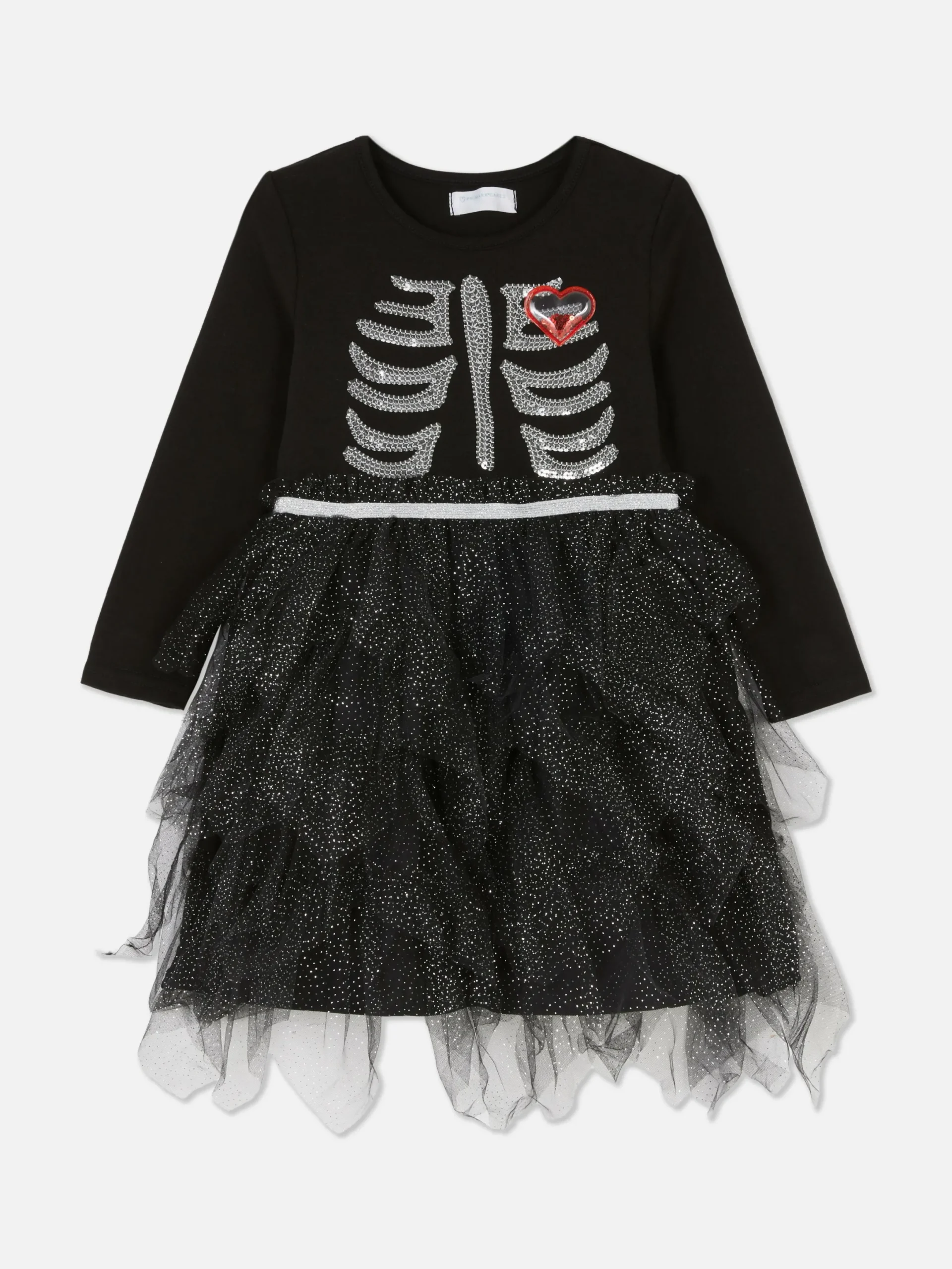 Halloween-Kostüme Für Kinder|Halloween Alle|Primark Tutu-Kleid Mit Halloween-Skelettmotiv Schwarz