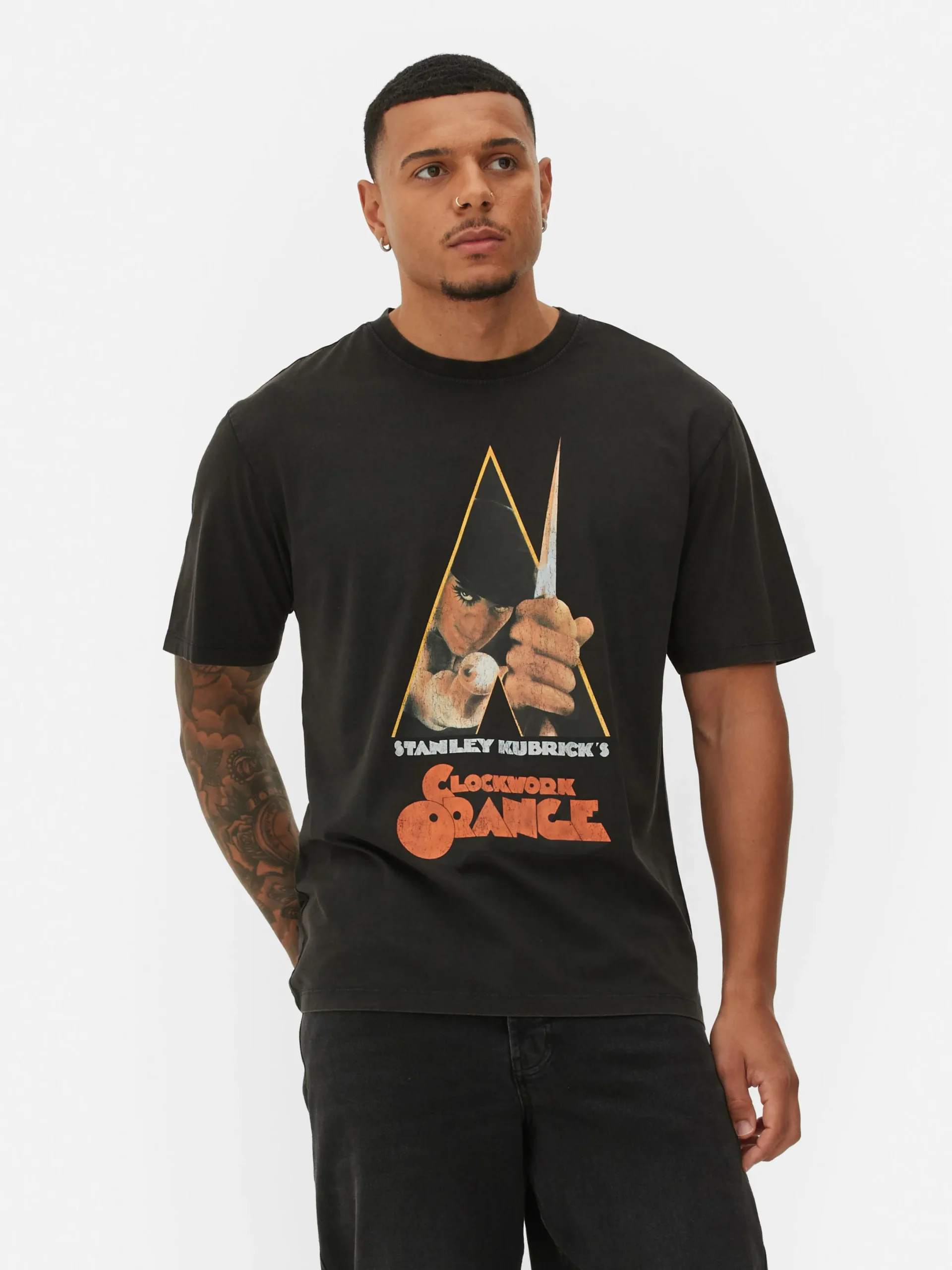 Halloween Alle|Tops Und T-Shirts|Primark „Uhrwerk Orange“ T-Shirt Mit Grafik Schwarz