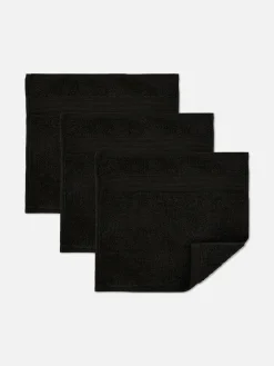 Handtücher|Primark Ultraweiche Gesichtstücher, 3er-Pack Schwarz