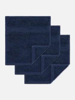 Handtücher|Primark Ultraweiche Gesichtstücher, 3er-Pack Marineblau