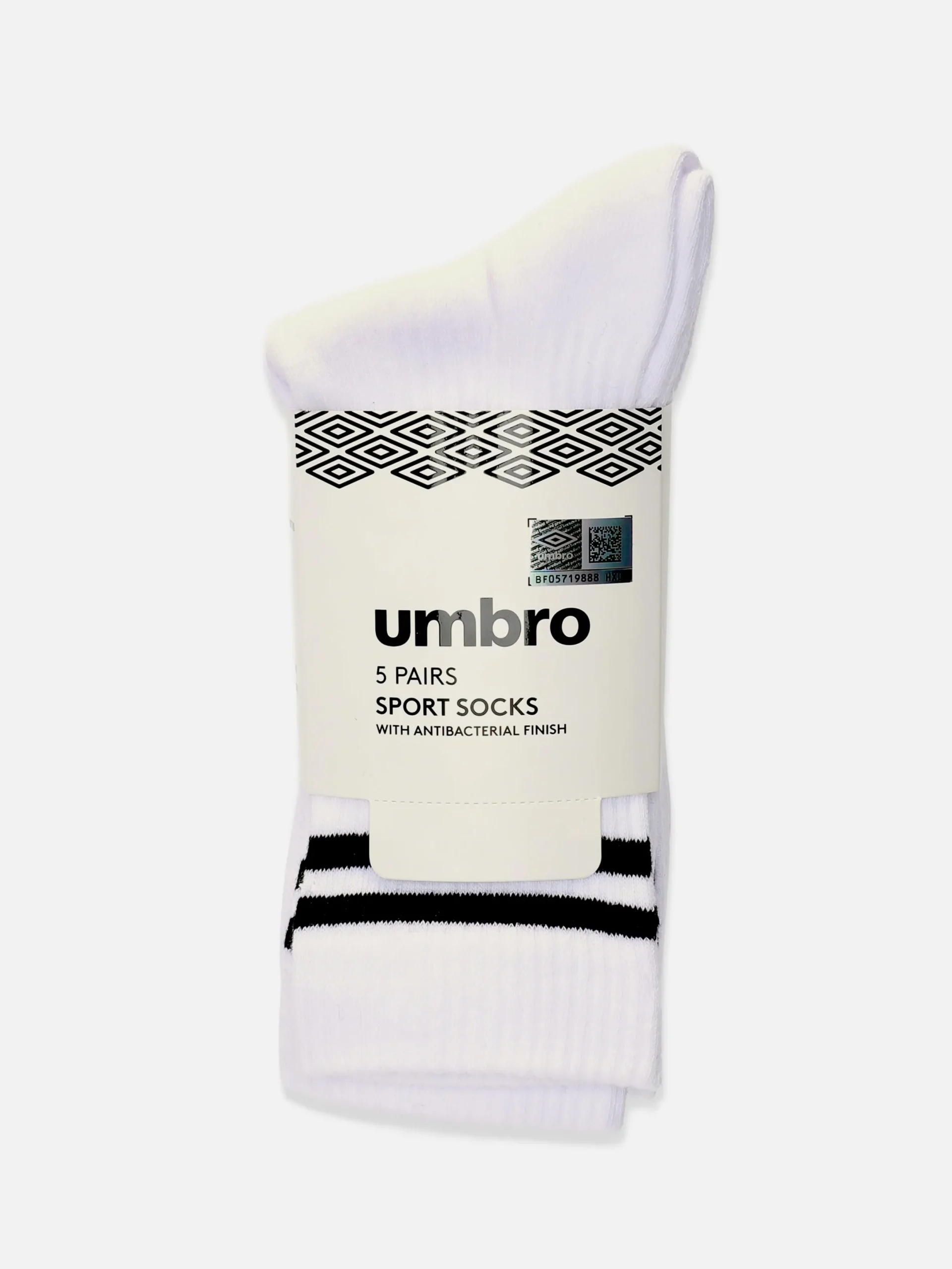Socken|Primark „Umbro“ Sportsocken, 5er-Pack Weiß