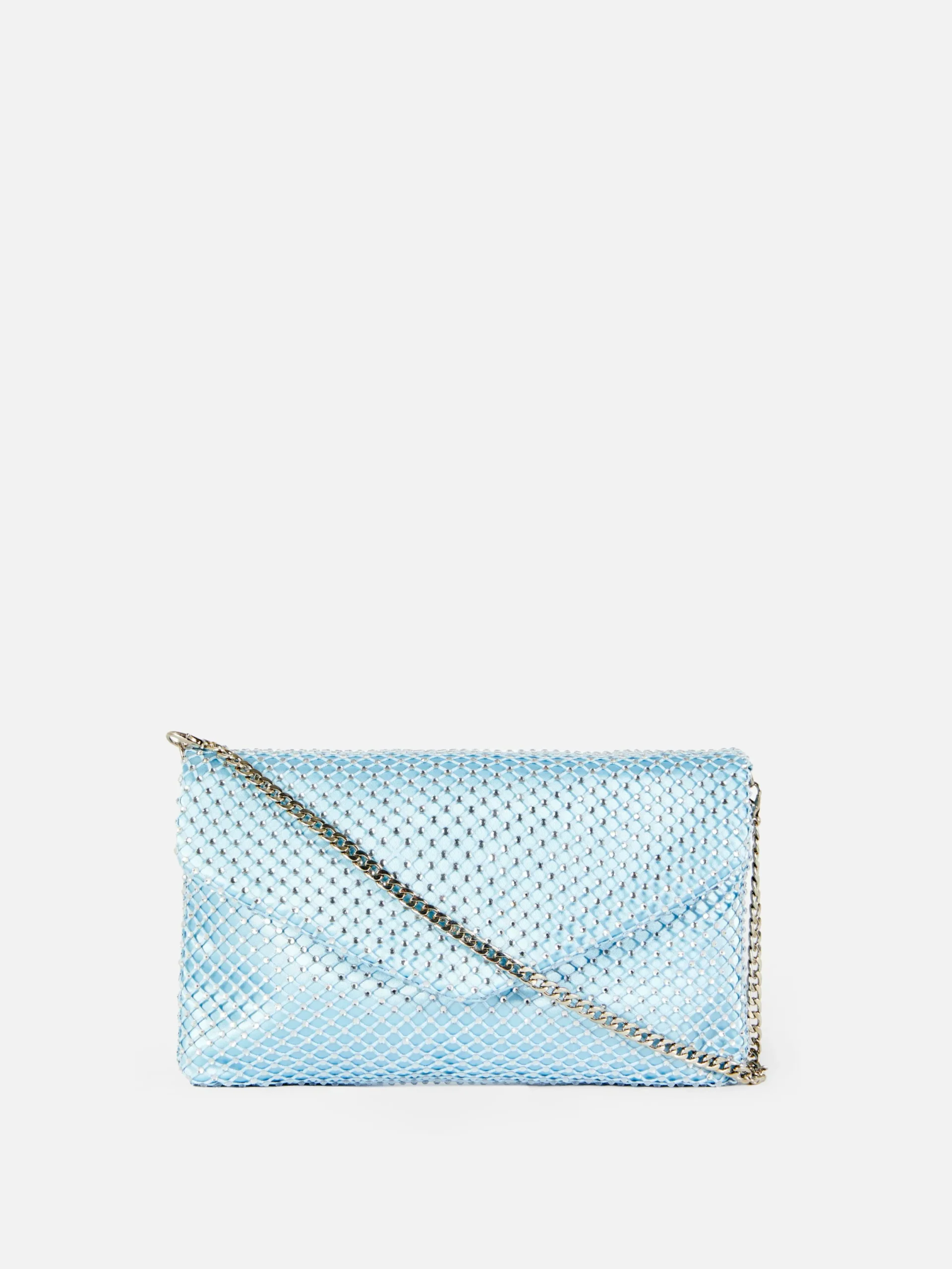 Taschen Und Portemonnaies|Primark Umhängetasche Aus Netzstoff Mit Strasssteinen Blau