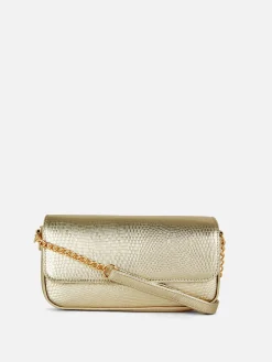 Taschen Und Portemonnaies|Primark Umhängetasche In Schlangenhautoptik Gold