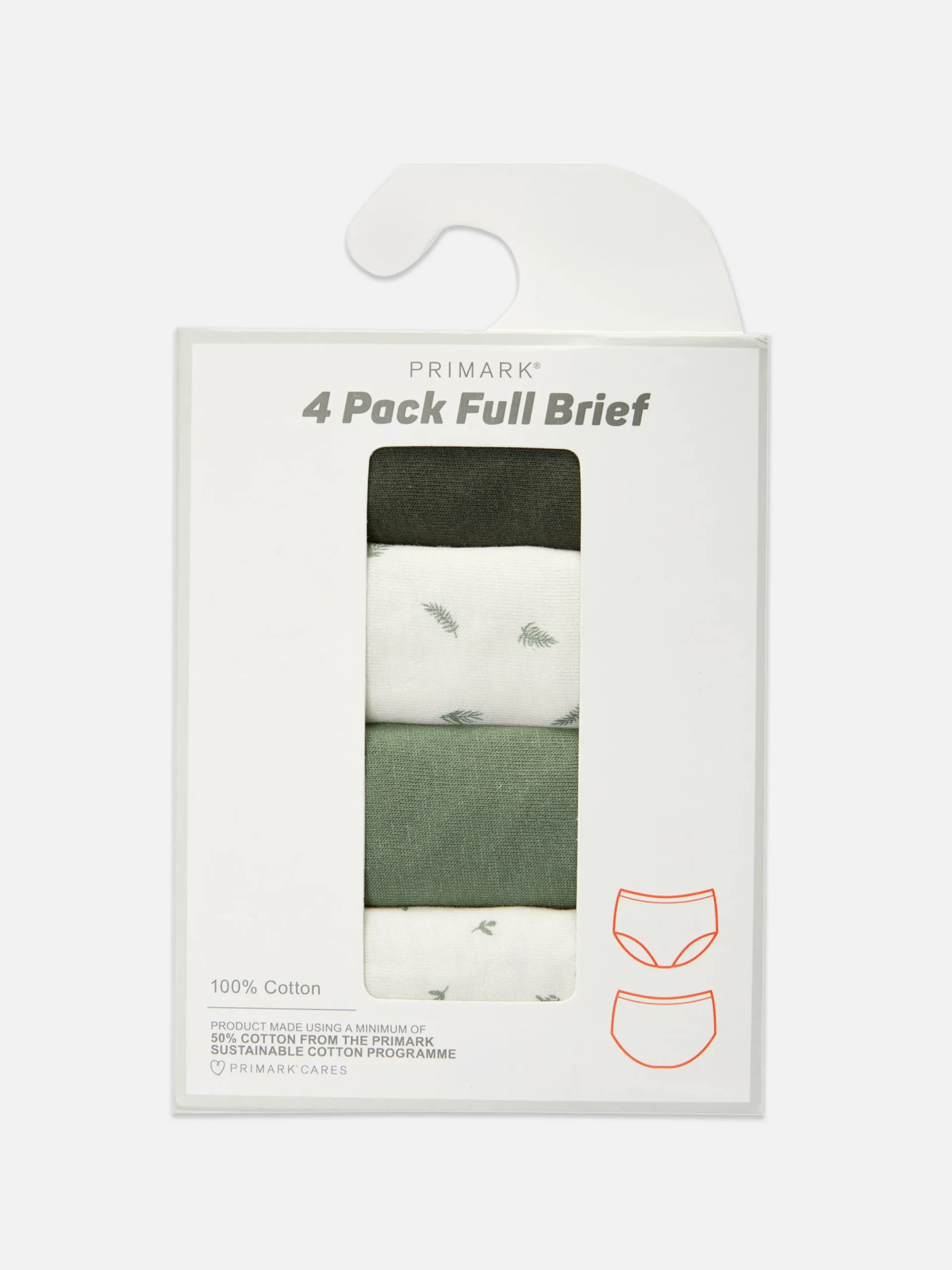 Slips|Primark Unterhosen, 4er-Pack Grün