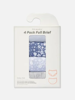 Slips|Primark Unterhosen Mit Verschiedenen Designs, 4er-Pack Blau