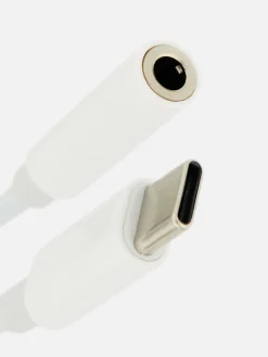 Ladegeräte|Primark USB-C-Adapterkabel Für Audioanschlüsse Weiß