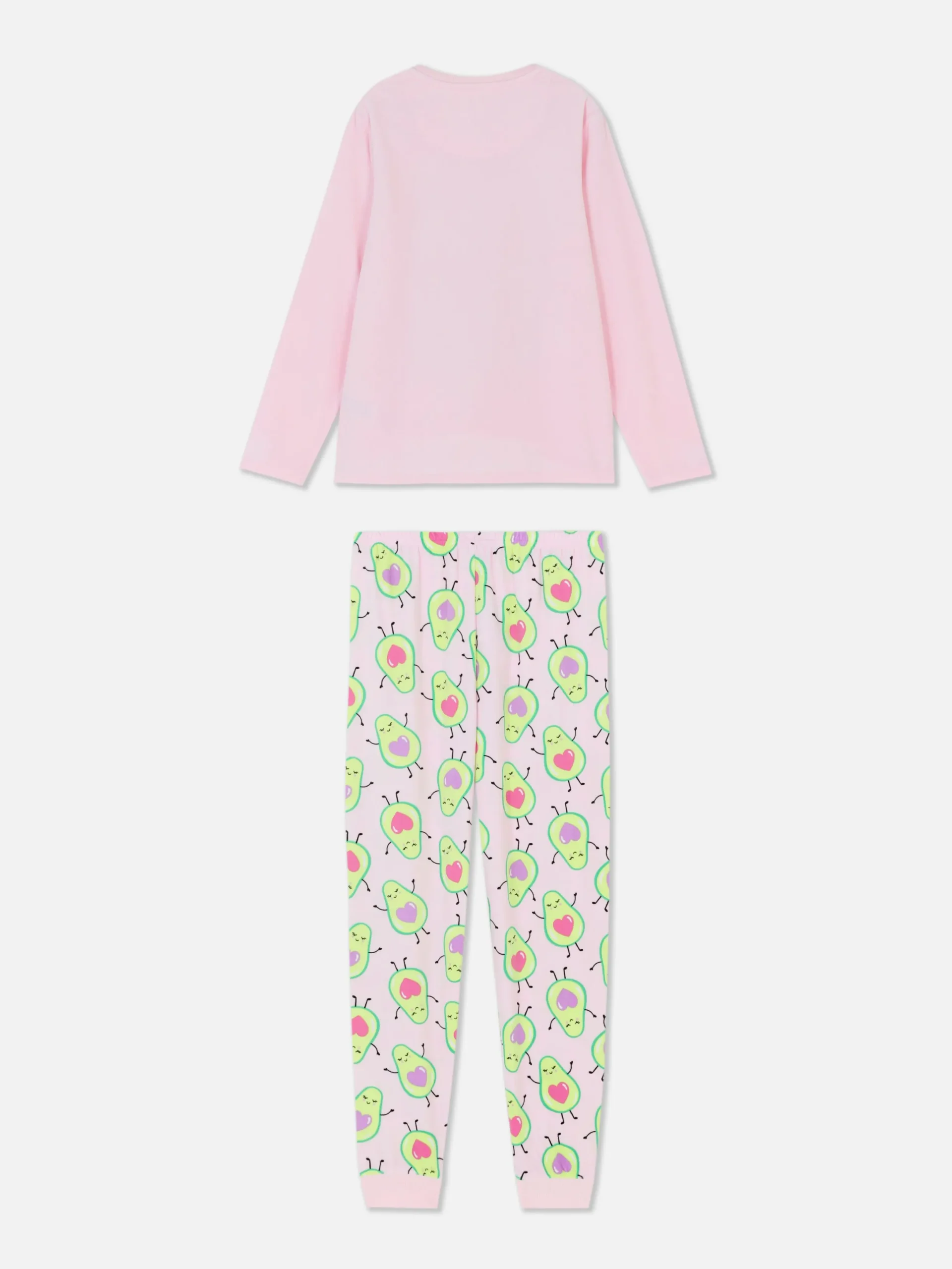 Schlafanzüge Und Nachtwäsche|Primark Velours-Schlafanzug Mit Avocado-Print Rosa