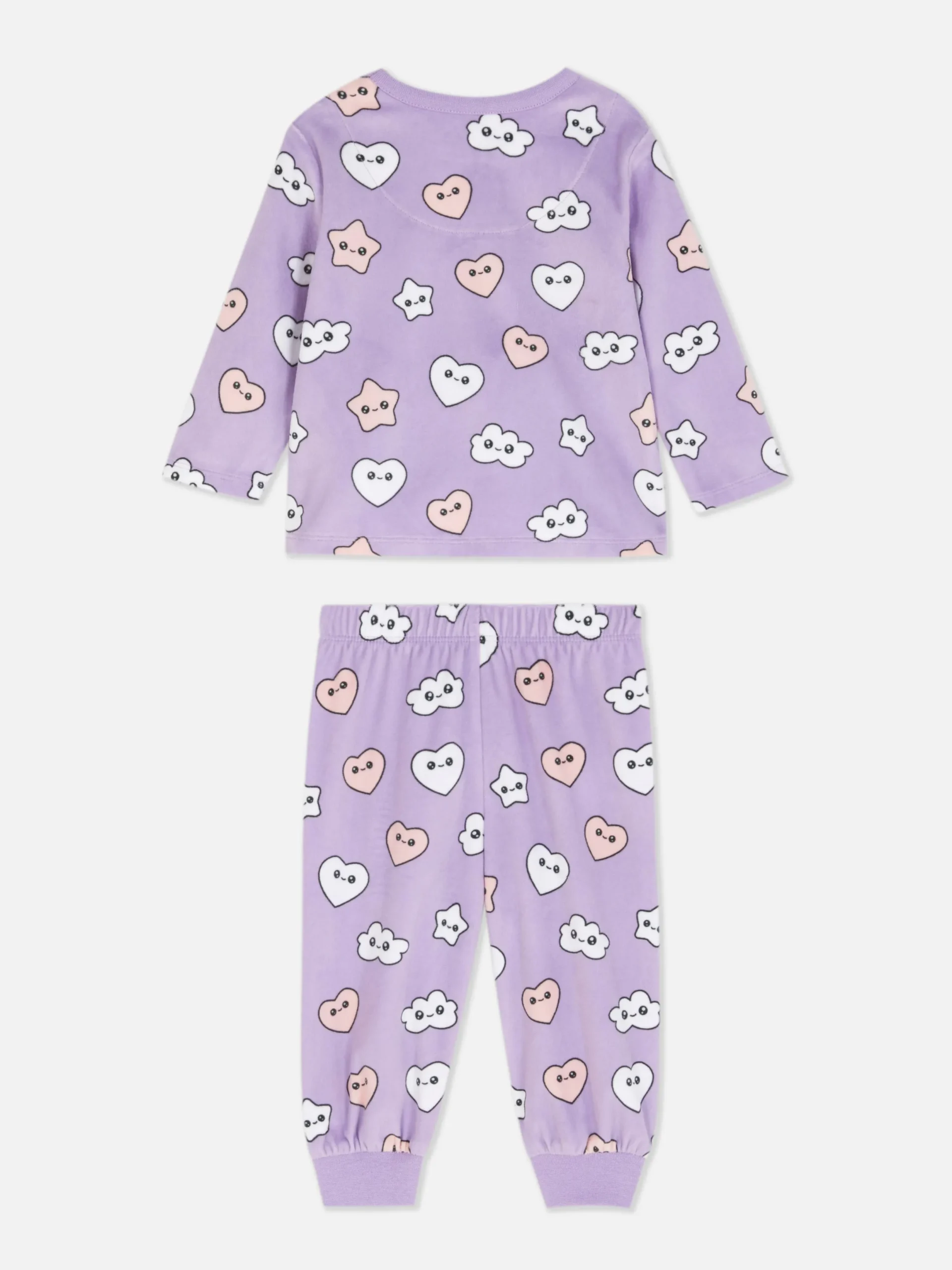 Schlafanzüge Und Nachtwäsche|Primark Velours-Schlafanzug Mit Grafik Violett