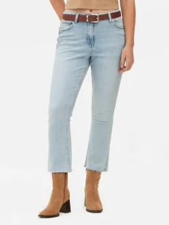 Denim|Jeans|Primark Verkürzte Jeans Mit Ausgestelltem Bein Hellblau