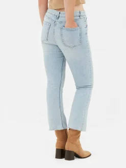 Denim|Jeans|Primark Verkürzte Jeans Mit Ausgestelltem Bein Hellblau