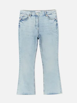 Denim|Jeans|Primark Verkürzte Jeans Mit Ausgestelltem Bein Hellblau