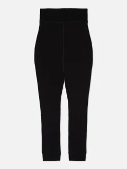 Strumpfhosen|Hosen Und Leggings|Primark Verkürzte Samt-Leggings Mit Plüschfutter Schwarz