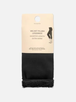 Strumpfhosen|Hosen Und Leggings|Primark Verkürzte Samt-Leggings Mit Plüschfutter Schwarz