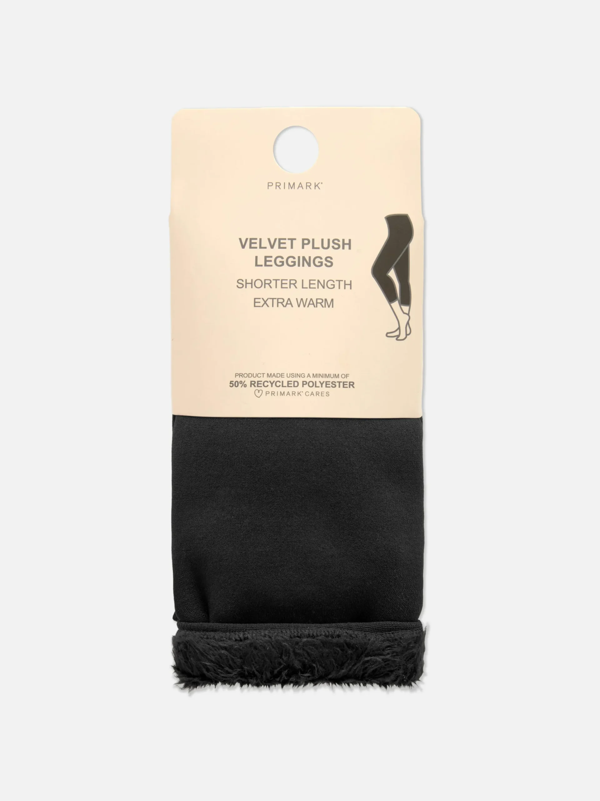 Strumpfhosen|Hosen Und Leggings|Primark Verkürzte Samt-Leggings Mit Plüschfutter Schwarz