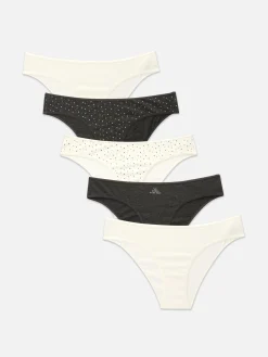Slips|Primark Verschiedene Brazil-Slips, 5er-Pack Anthrazitfarben