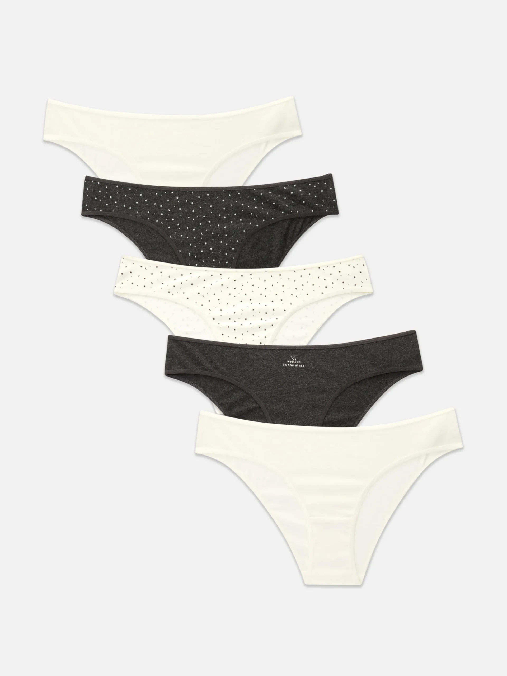 Slips|Primark Verschiedene Brazil-Slips, 5er-Pack Anthrazitfarben